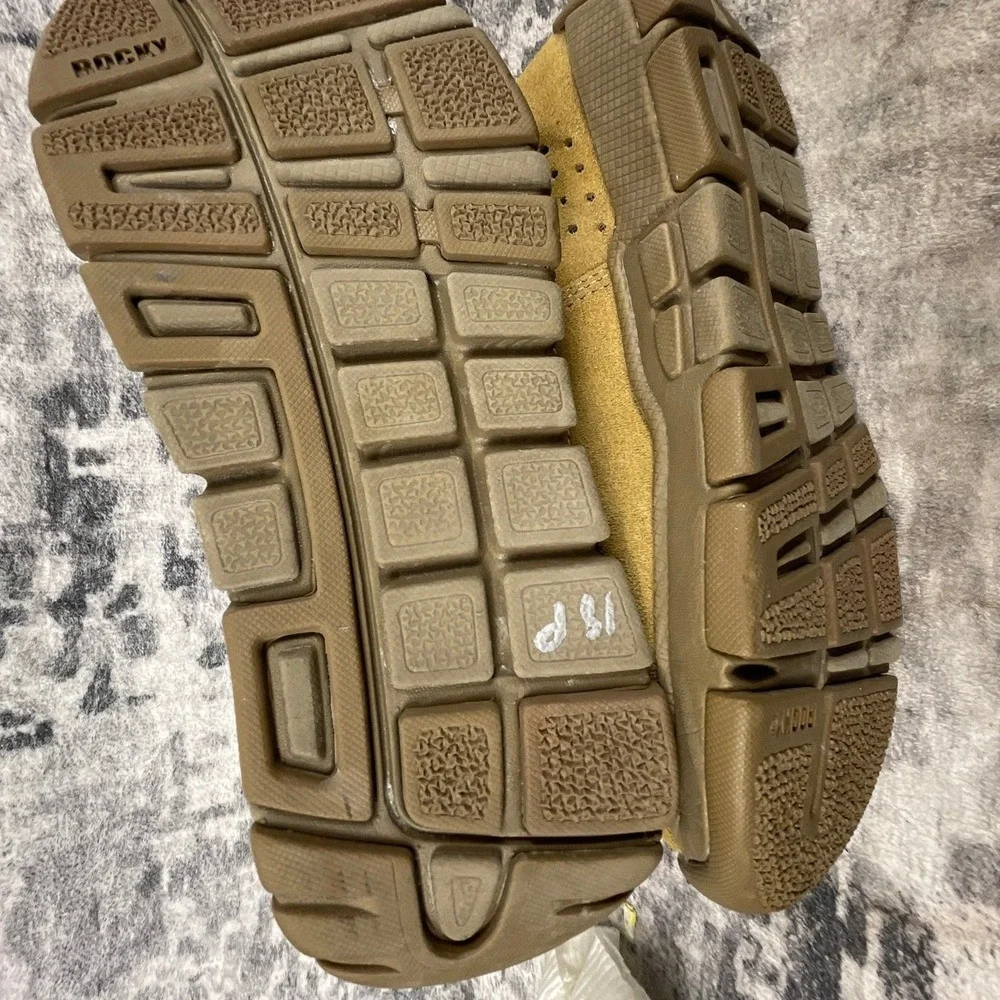 Rocky C4T Tactical Boots Mens Size 5 Tan‎ Lightweight Military Trainer Hiking
